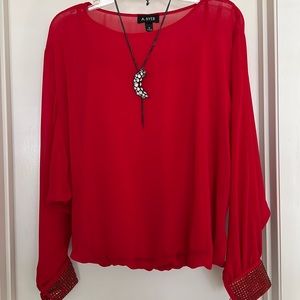 ‼️price dropped 50% off‼️NWOT A.Byer red blouse.